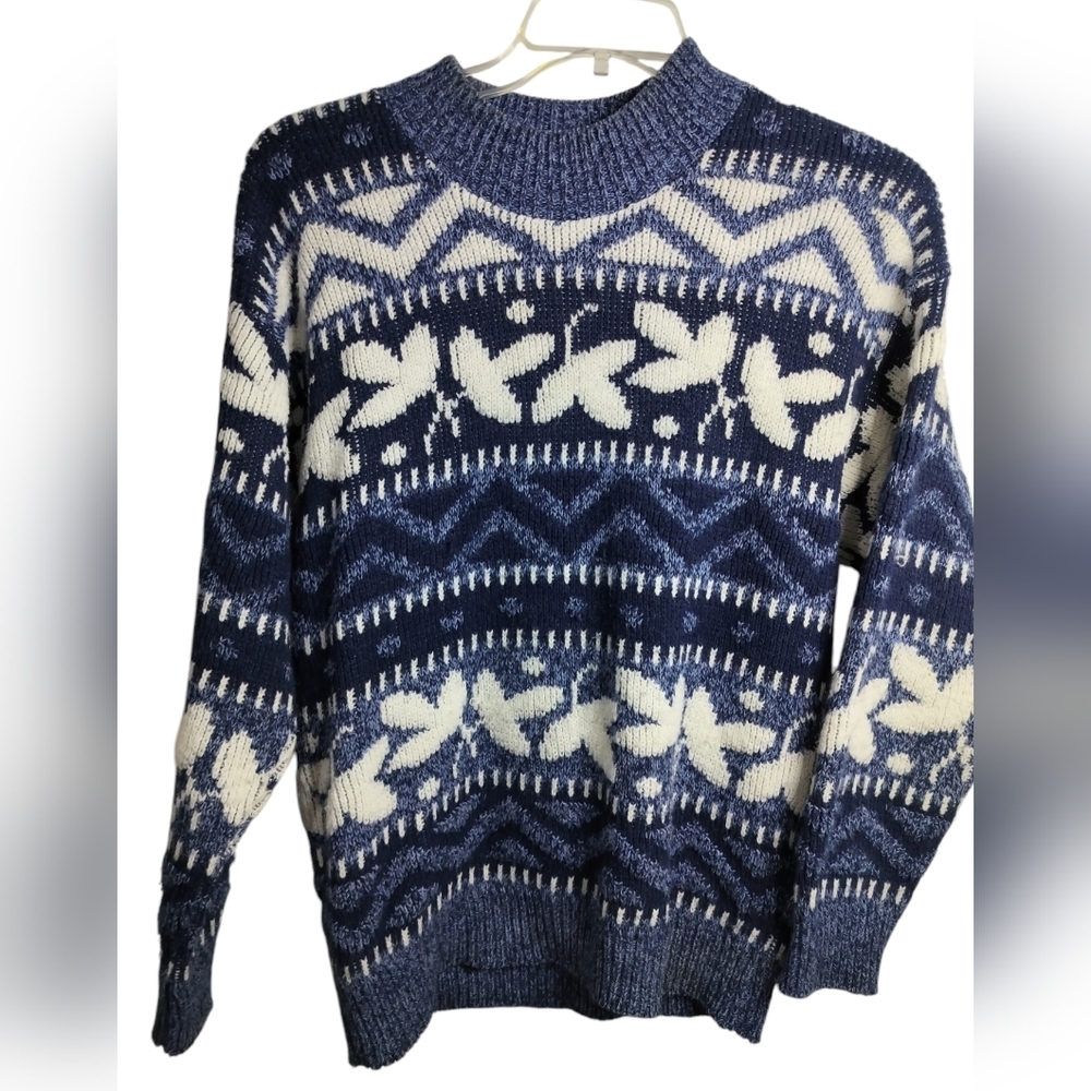 M478)Vintage Mervyns Partners Men's Knitted AcrylicCrewneck Sweater Size Medium